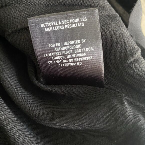 NWT Anthropologie Meadow Rue Dress Womens Sz‎ 10 Drop Waist Minutiae Black - Picture 8 of 13